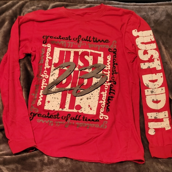 2-PIECE BUNDLE NIKE JUST DO IT NO. 23 BOYS LONG SLEEVE SHIRTS, SIZE SMALL - Picture 5 of 6